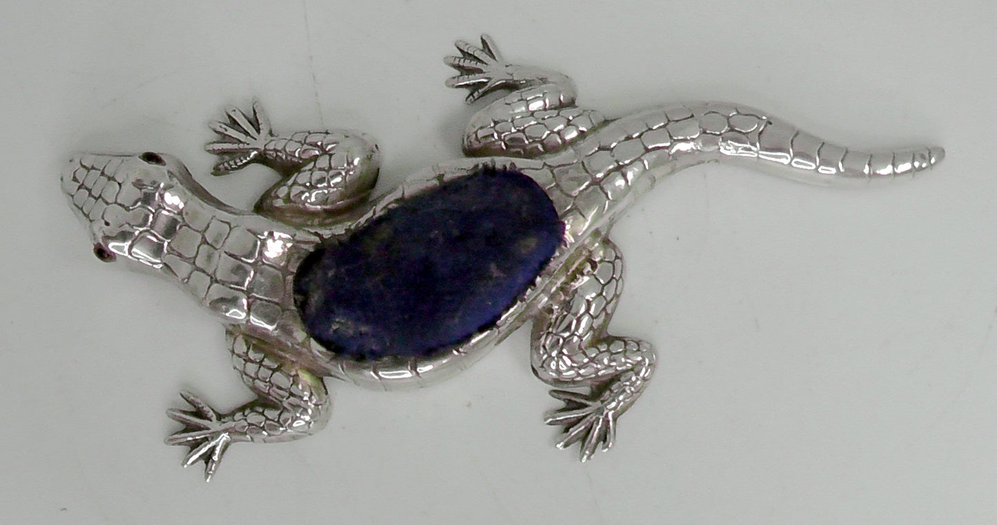 Antique Rare Solid Silver Lizard Pin Cushion by Crisford & Norris dates 1908
