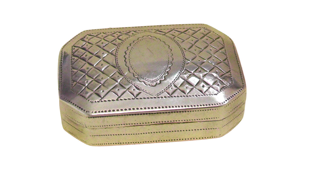 Solid Silver George III Vinaigrette Dates 1802 by Samuel Pemberton