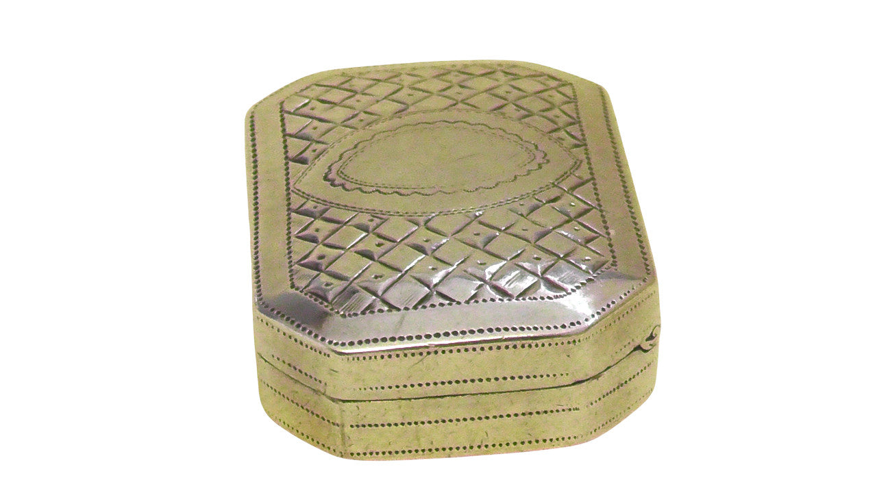 Solid Silver George III Vinaigrette Dates 1802 by Samuel Pemberton