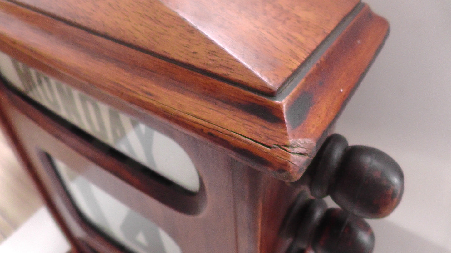 Large Antique Mahogany Desktop Perpetual Calendar 33cm tall
