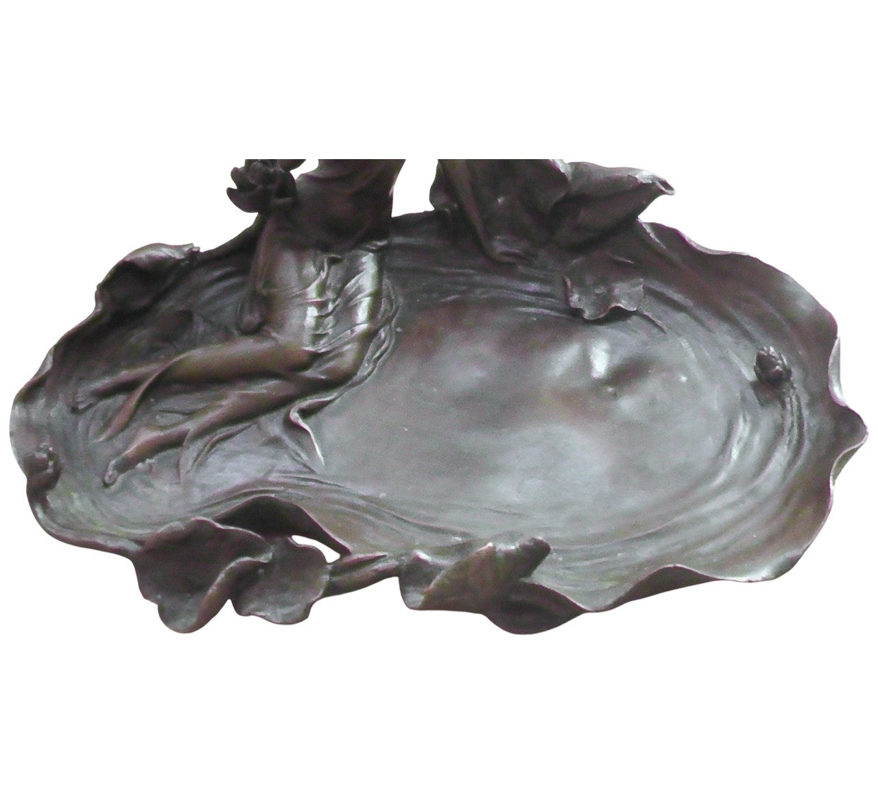 Art Nouveau Style Bronze Maiden Bowl/Dish
