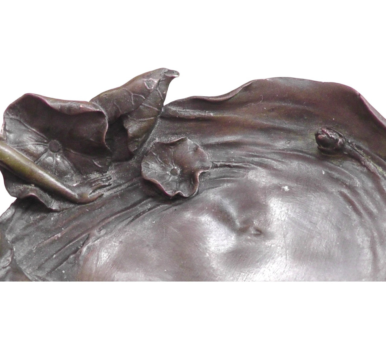 Art Nouveau Style Bronze Maiden Bowl/Dish