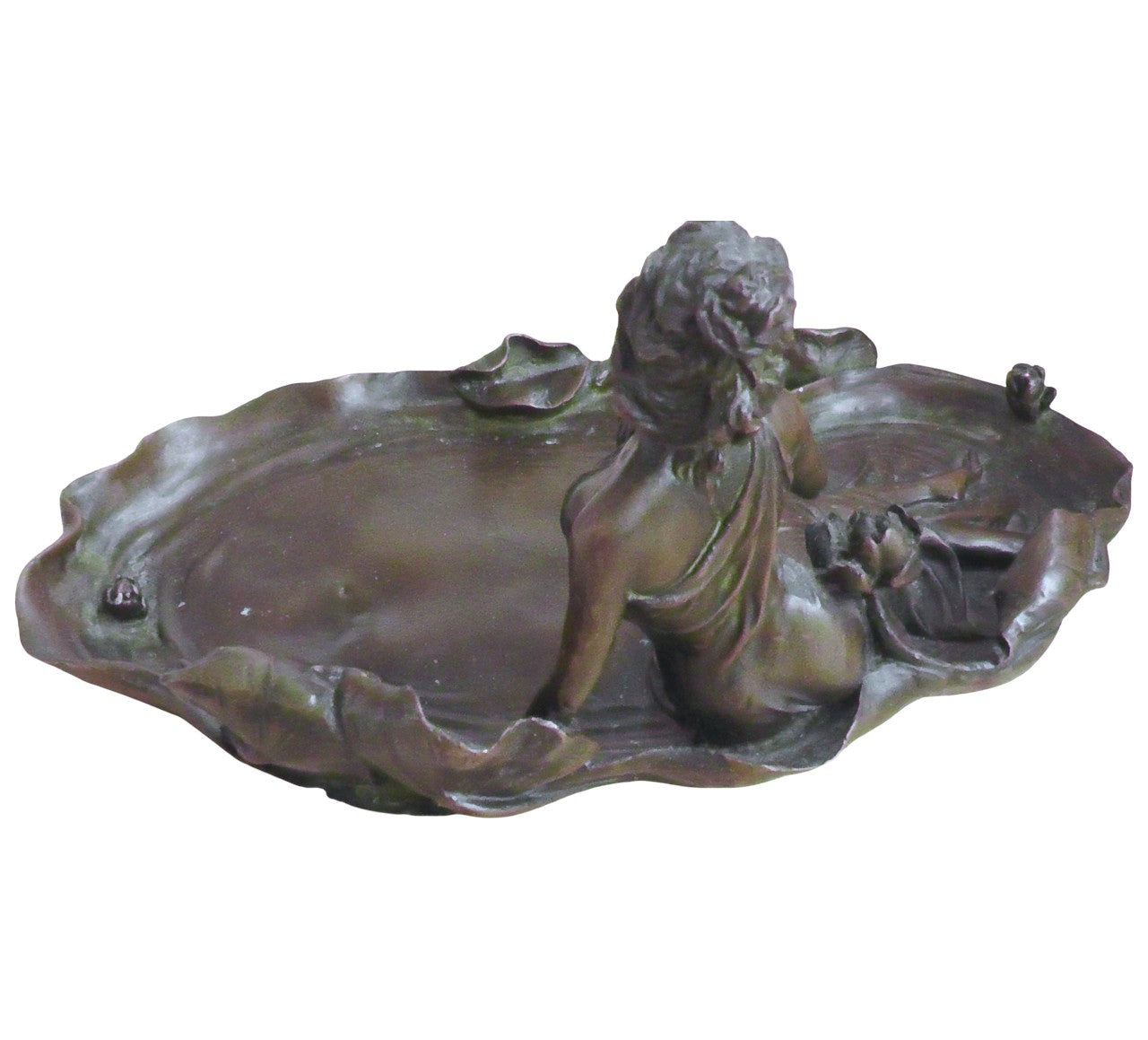 Art Nouveau Style Bronze Maiden Bowl/Dish