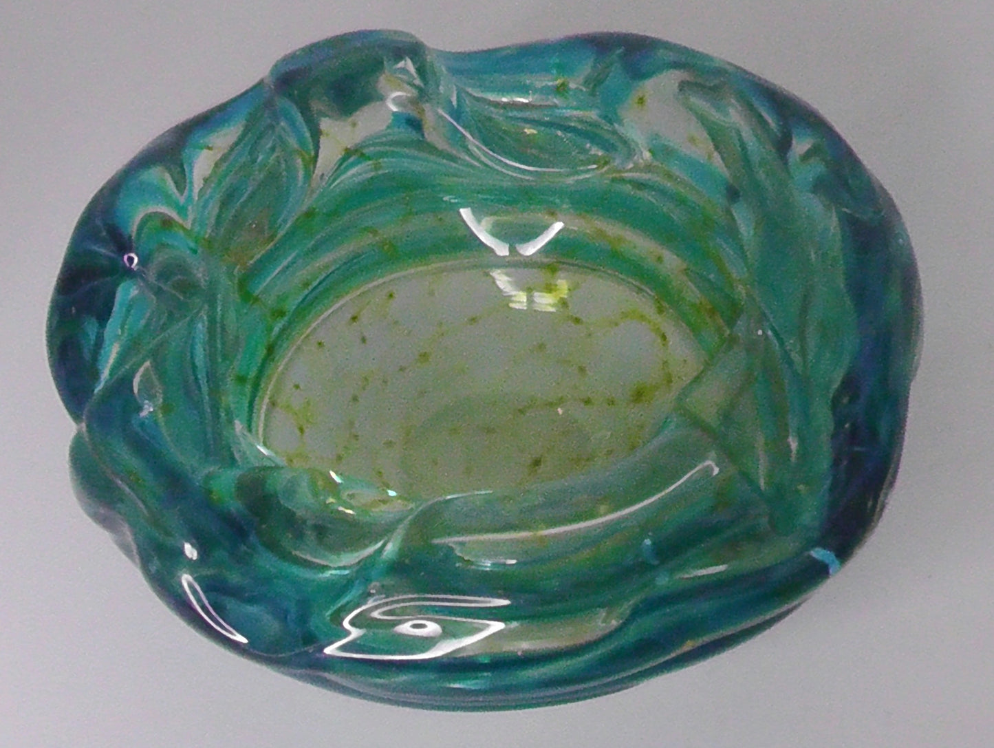 Vintage Mdina Glass Ribbon Bowl