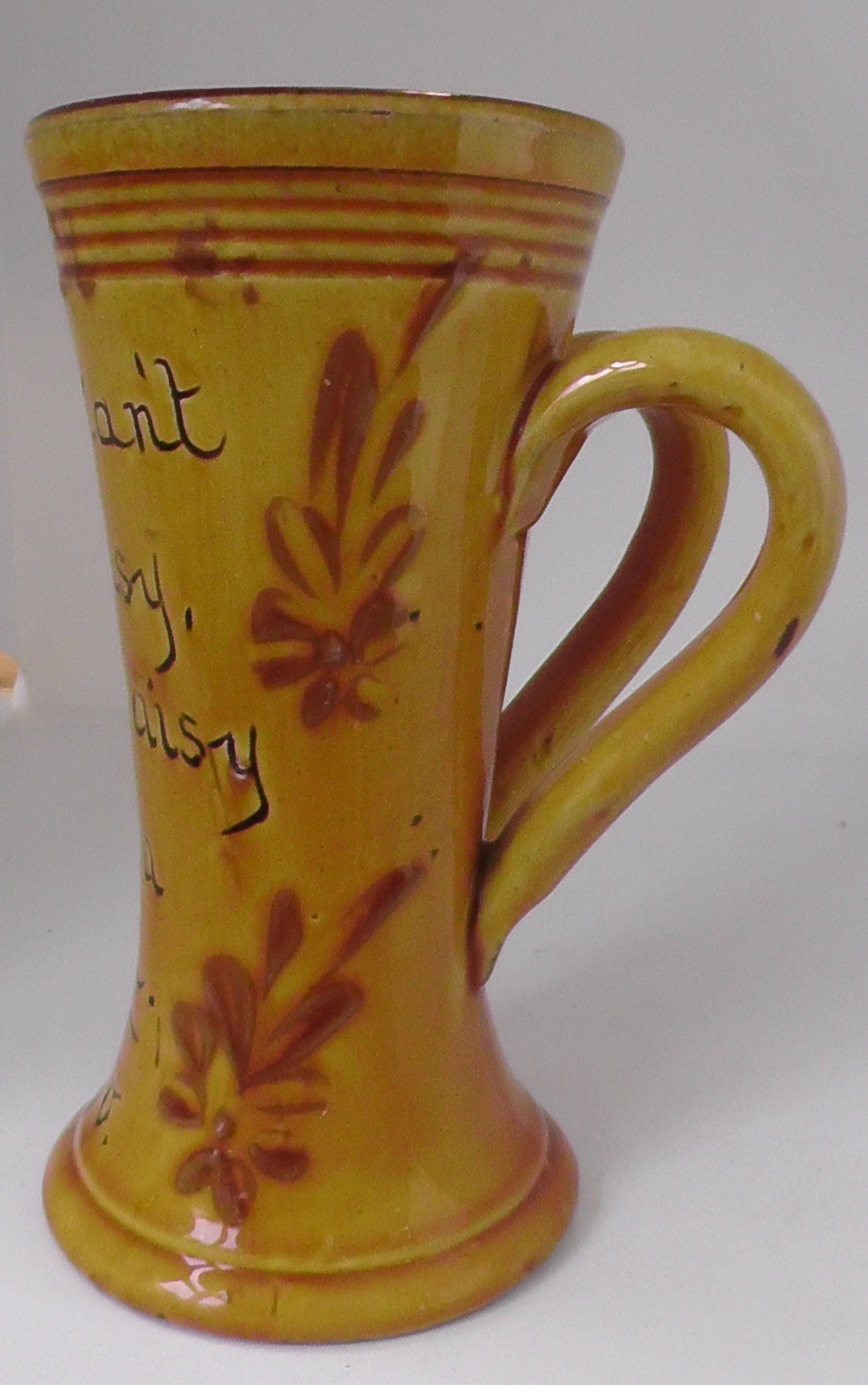 Antique Exeter Ware Motto Two Handled Jug/Cup