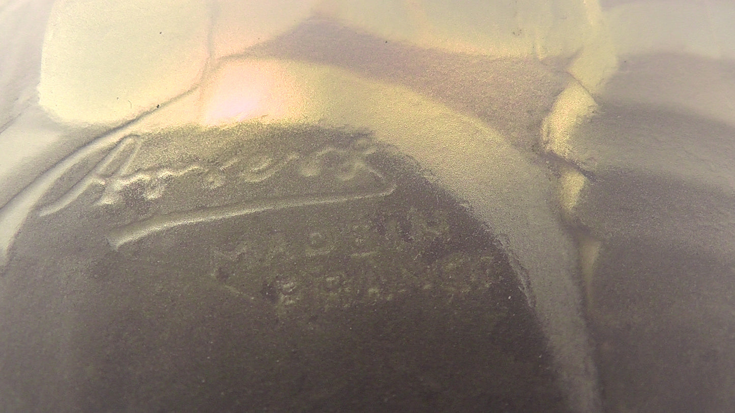 French Art Deco Arrars "Hazelnut" Frosted Glass Plate