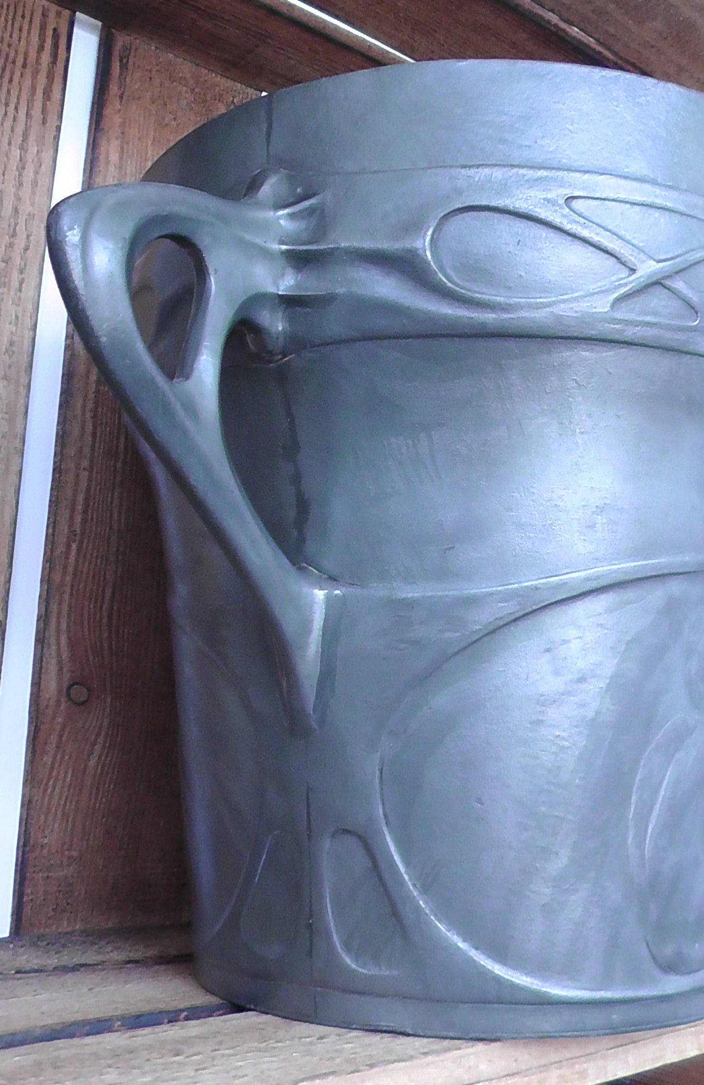 Large Art Nouveau Pewter Champagne Cooler by Osiris