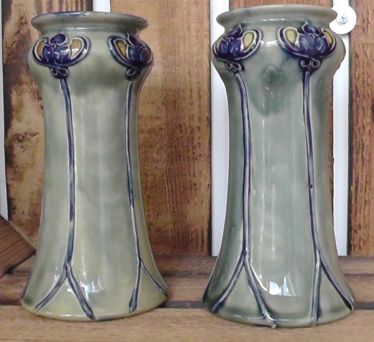 Pair of Art Nouveau Royal Doulton Vases by Lily Partington