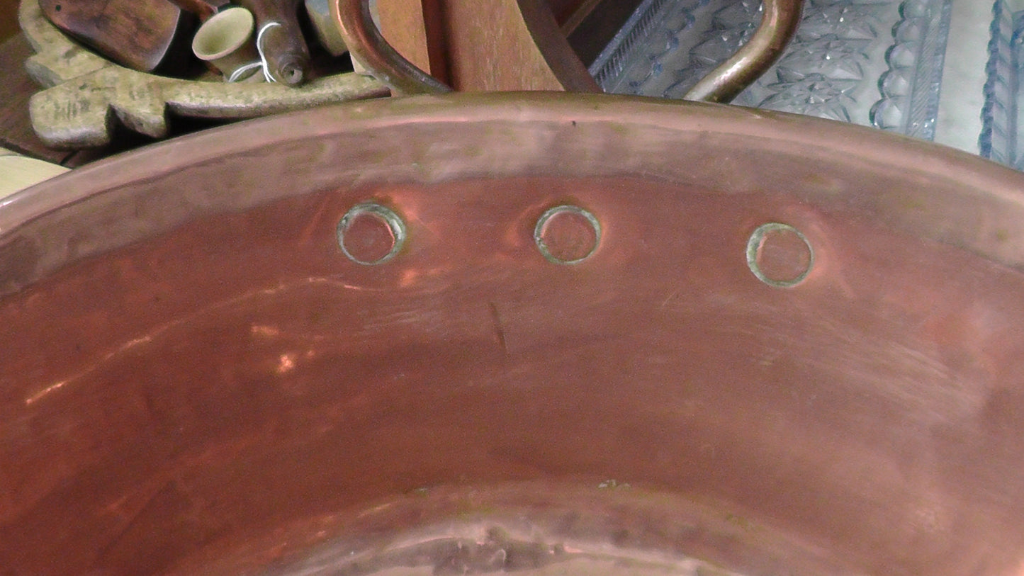 Victorian Large 15 Inch Copper Preserve Pan