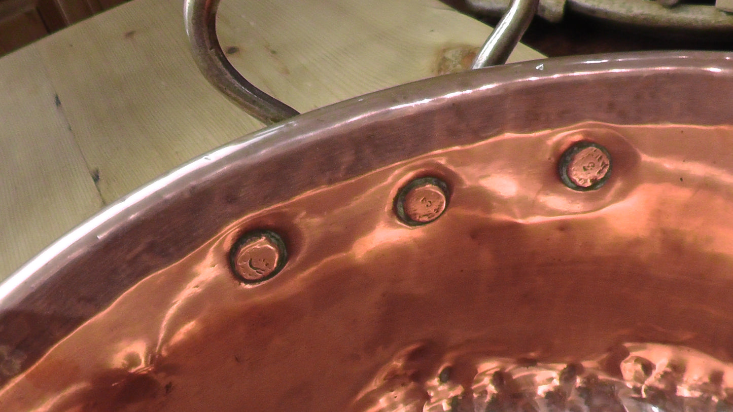 Victorian Large 15 Inch Copper Preserve Pan