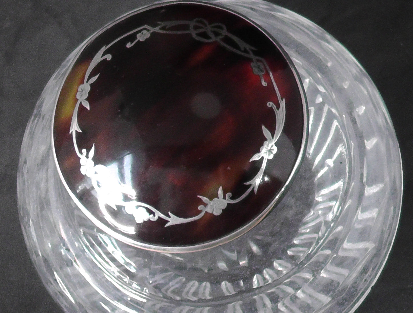 Solid Silver Pique Topped Scent Bottle dates 1924