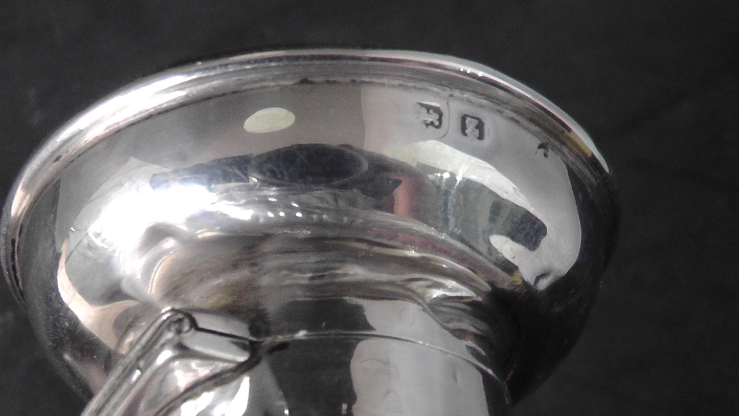 Solid Silver Pique Topped Scent Bottle dates 1924
