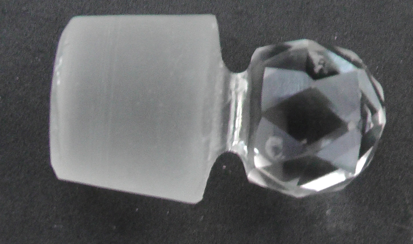 Large Silver Topped Cut Glass Scent Bottle