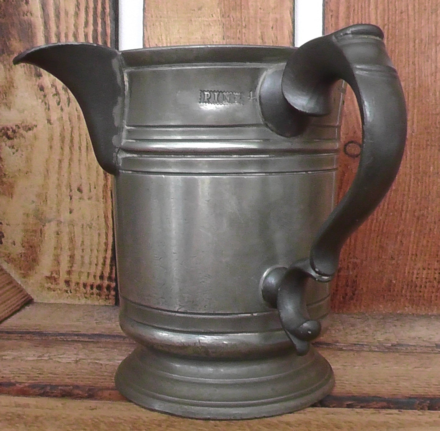 Victorian Pewter 1 Pint Measure G Familoe & Sons Tankard