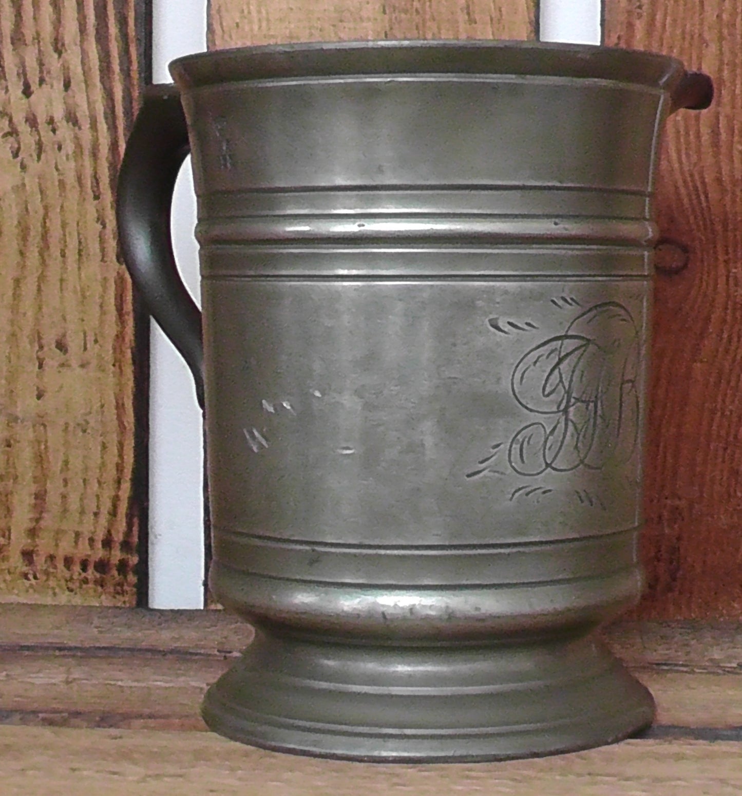 Victorian Pewter 1 Pint Measure G Familoe & Sons Tankard