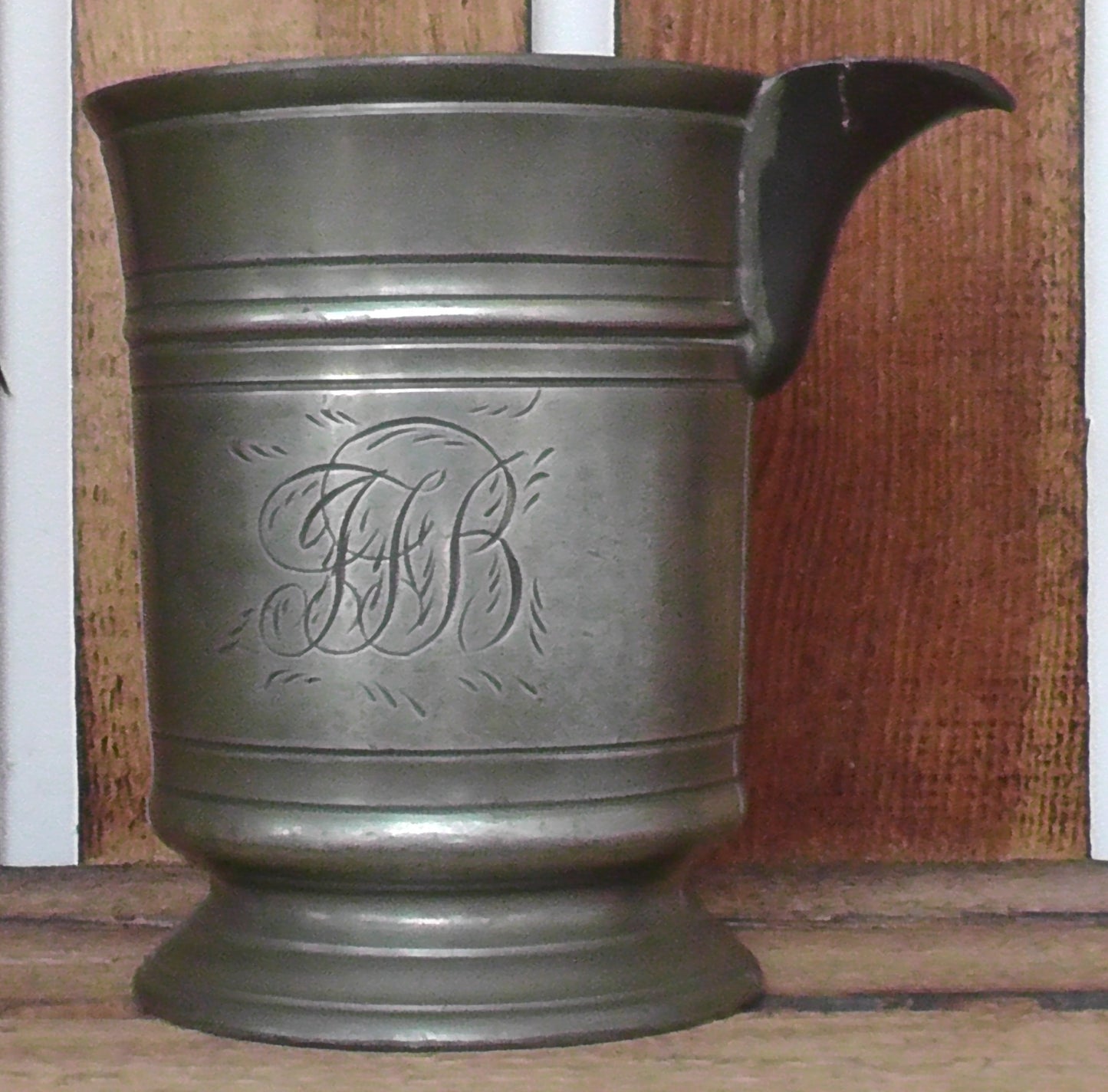 Victorian Pewter 1 Pint Measure G Familoe & Sons Tankard
