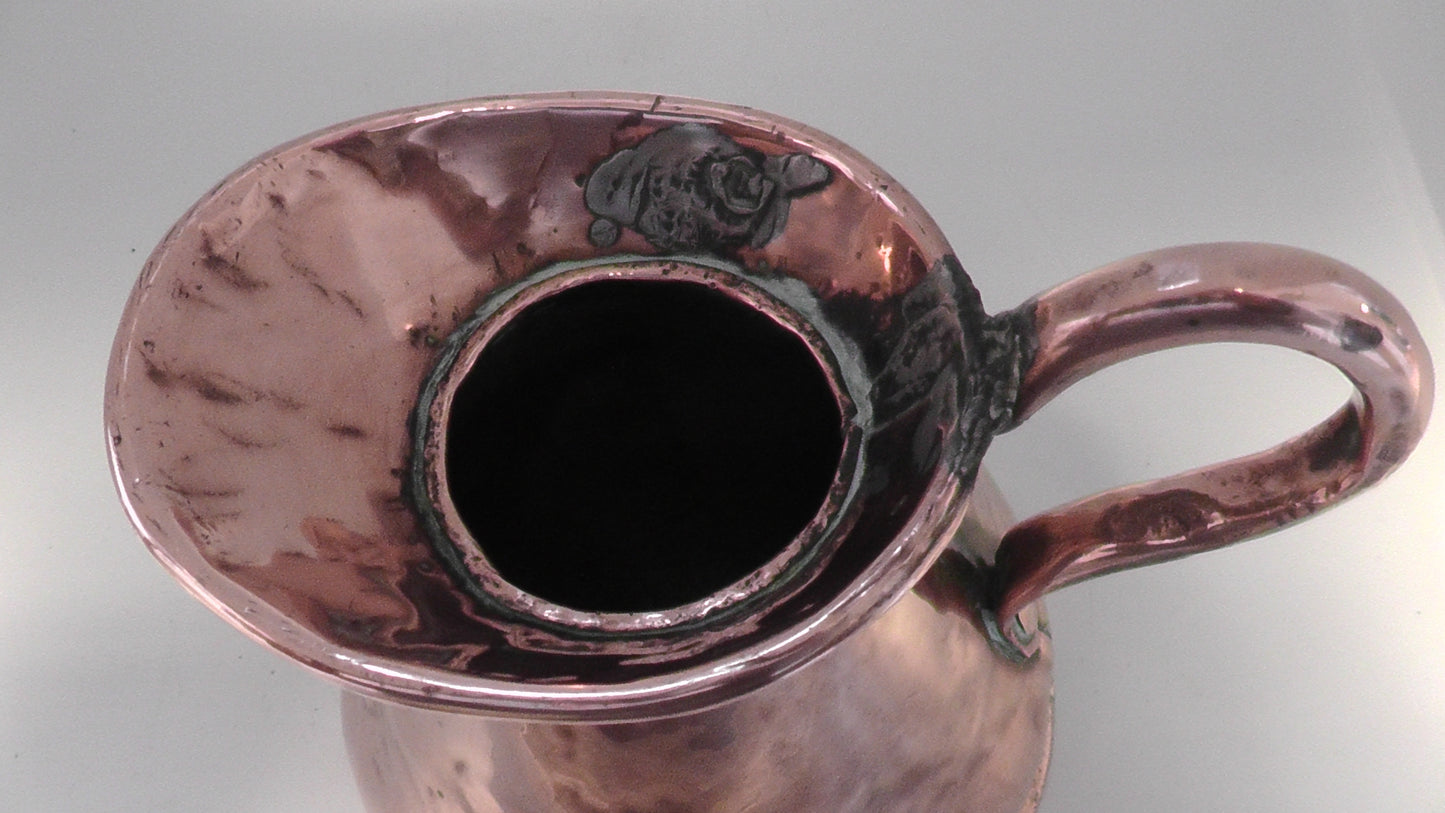Victorian 1 Pint Copper Flagon/Harvest Jug