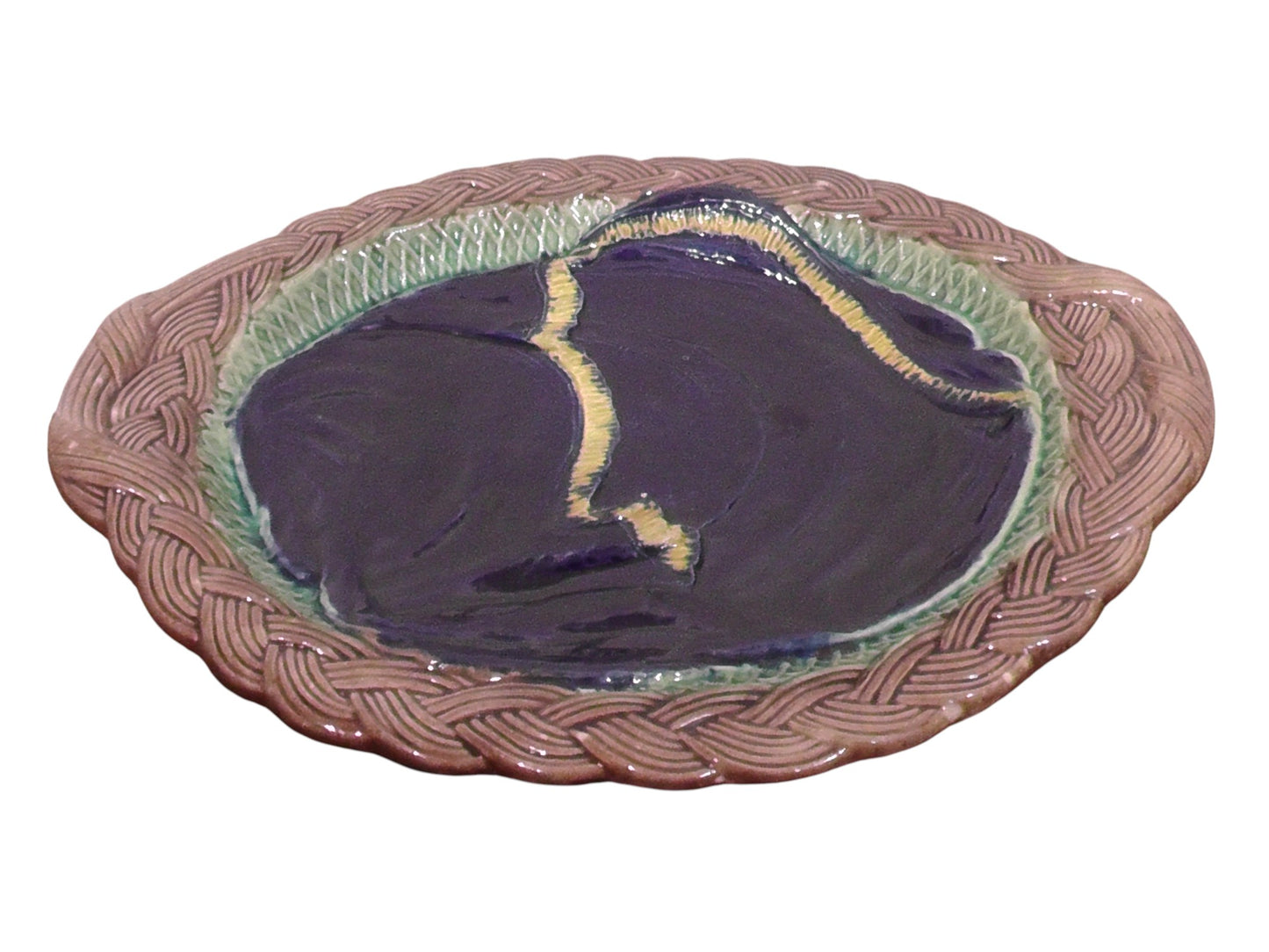 Antique Late Victoria Majolica Platter