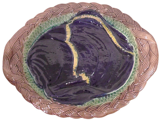 Antique Late Victoria Majolica Platter