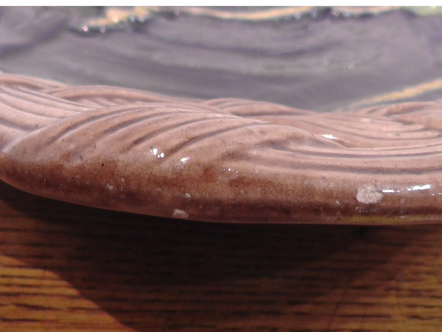 Antique Late Victoria Majolica Platter