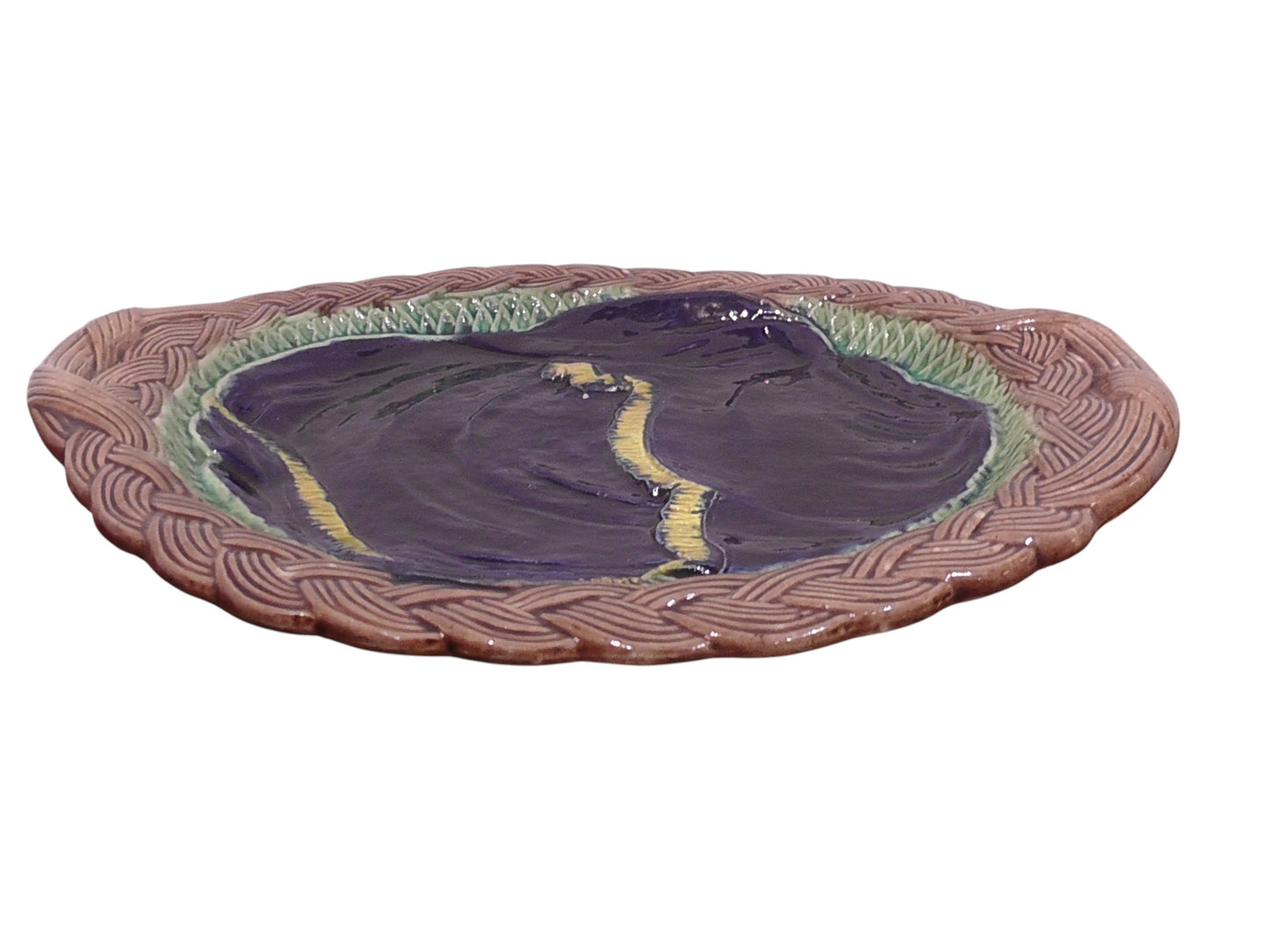 Antique Late Victoria Majolica Platter