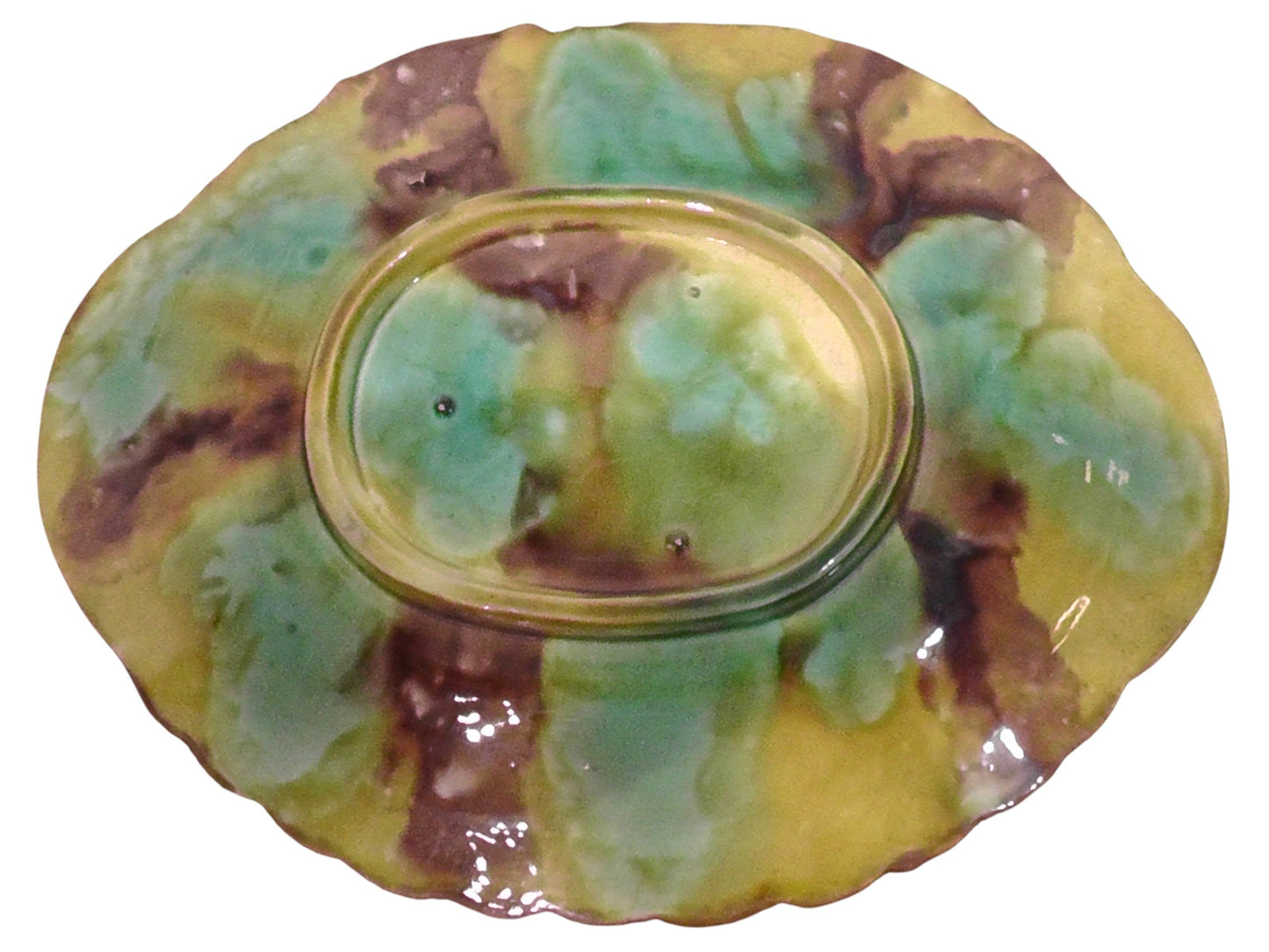 Antique Late Victoria Majolica Platter