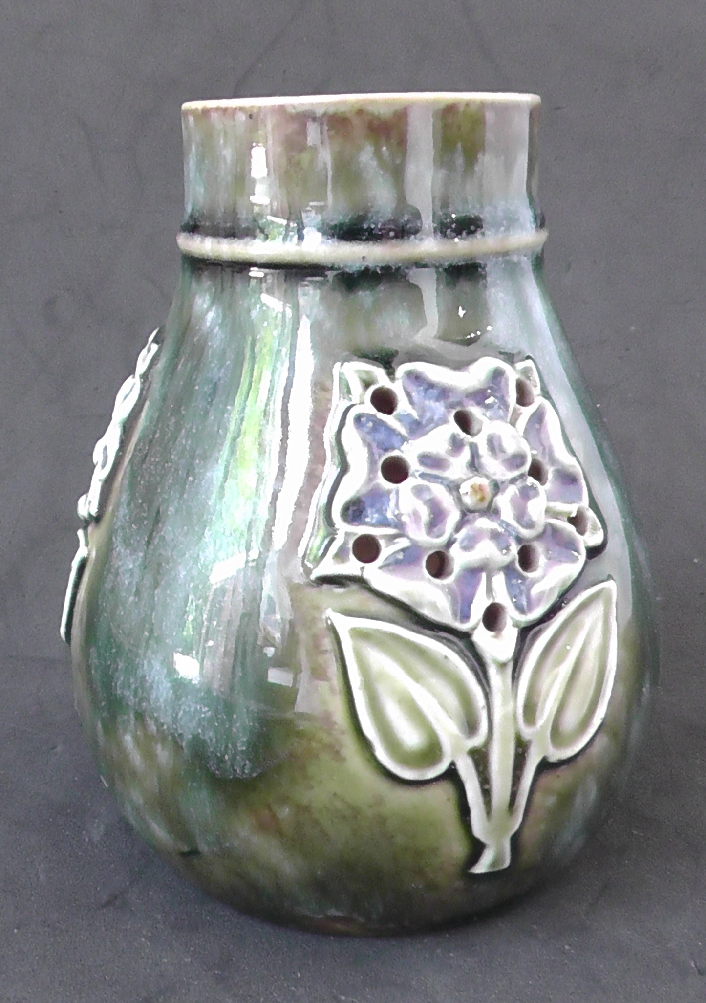 Miniature Art Nouveau Doulton Lambeth stoneware lidded Pot Pourri