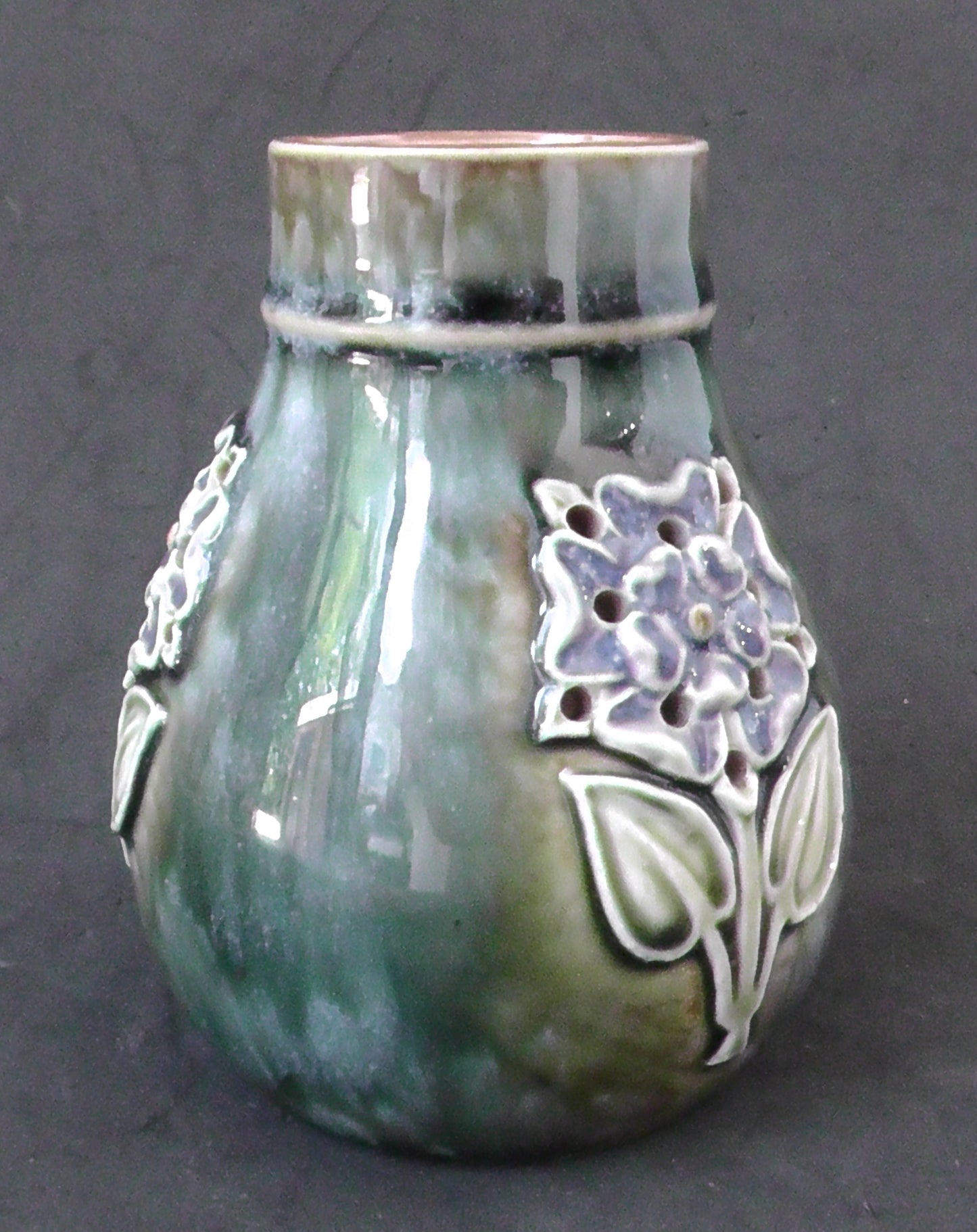 Miniature Art Nouveau Doulton Lambeth stoneware lidded Pot Pourri