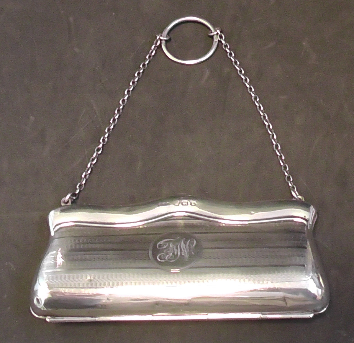 Antiques Solid Silver Finger Ring Purse Hallmarked 1919