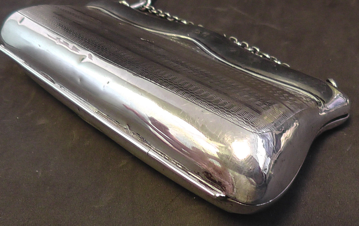 Antiques Solid Silver Finger Ring Purse Hallmarked 1919