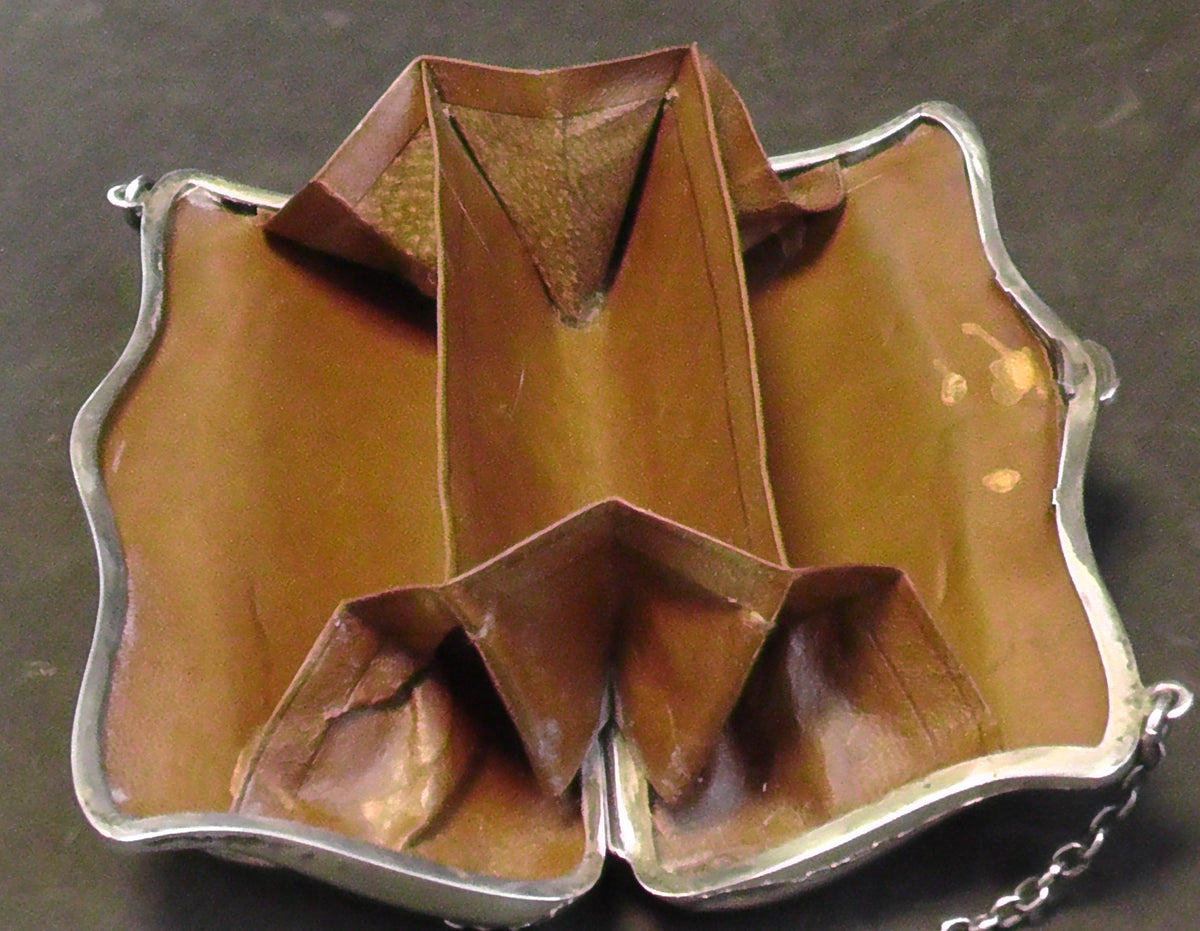Antiques Solid Silver Finger Ring Purse Hallmarked 1919