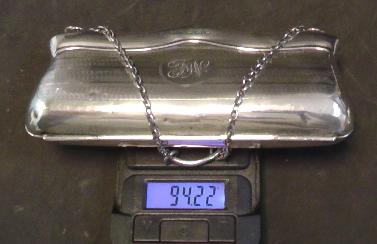 Antiques Solid Silver Finger Ring Purse Hallmarked 1919