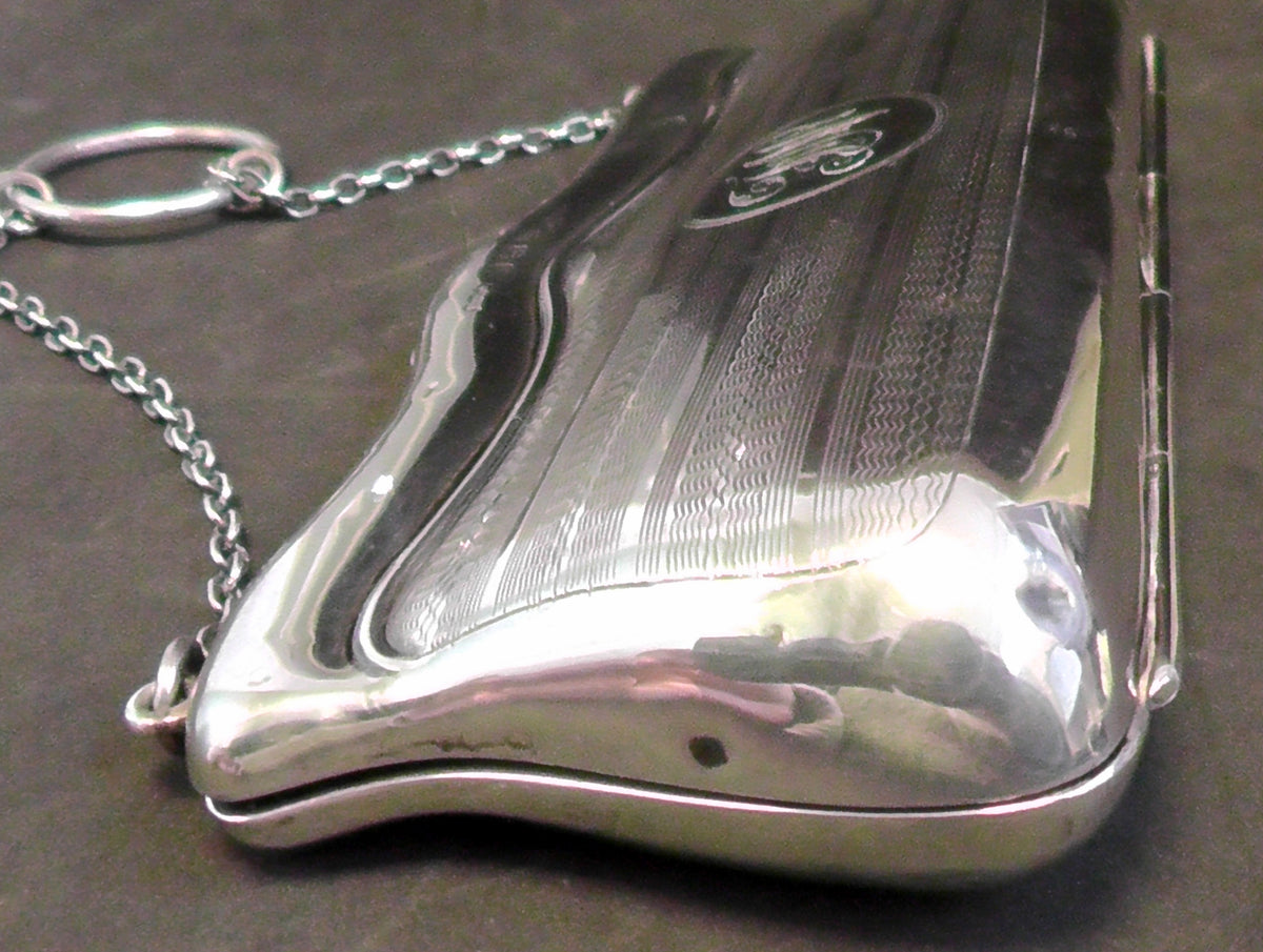 Antiques Solid Silver Finger Ring Purse Hallmarked 1919