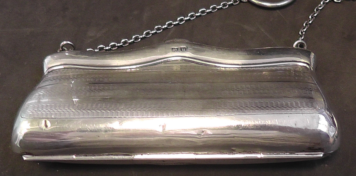 Antiques Solid Silver Finger Ring Purse Hallmarked 1919