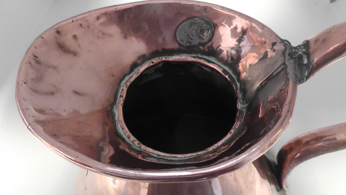 Victorian Quart Copper Flagon/Harvest Jug