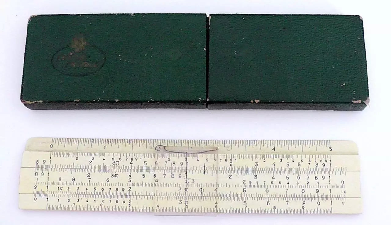 Vintage A.W. Faber Castell 167/87 G Rietz Slide Rule and Case - Made in Germany