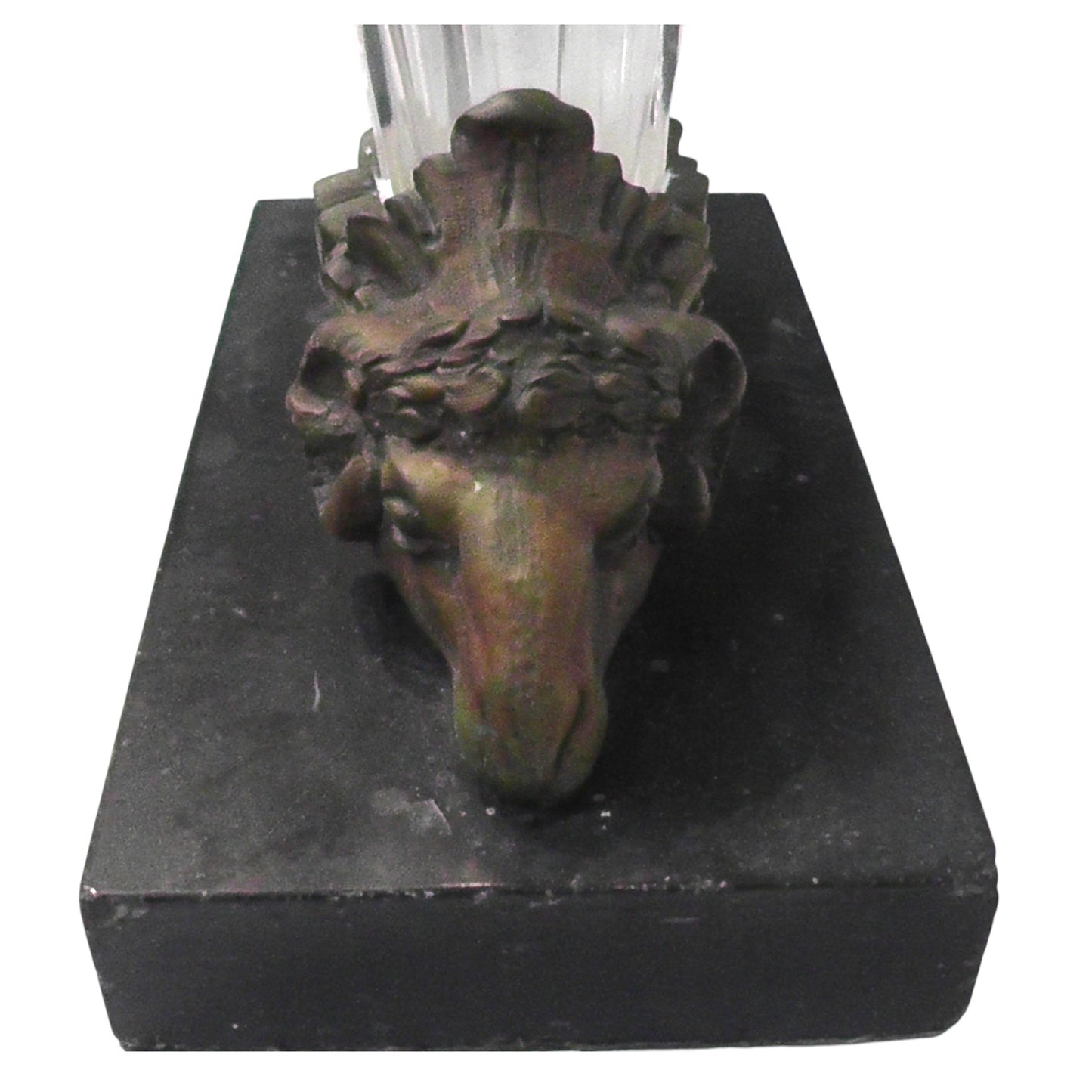 Victorian Cornucopia Bronze Rams Head Vase