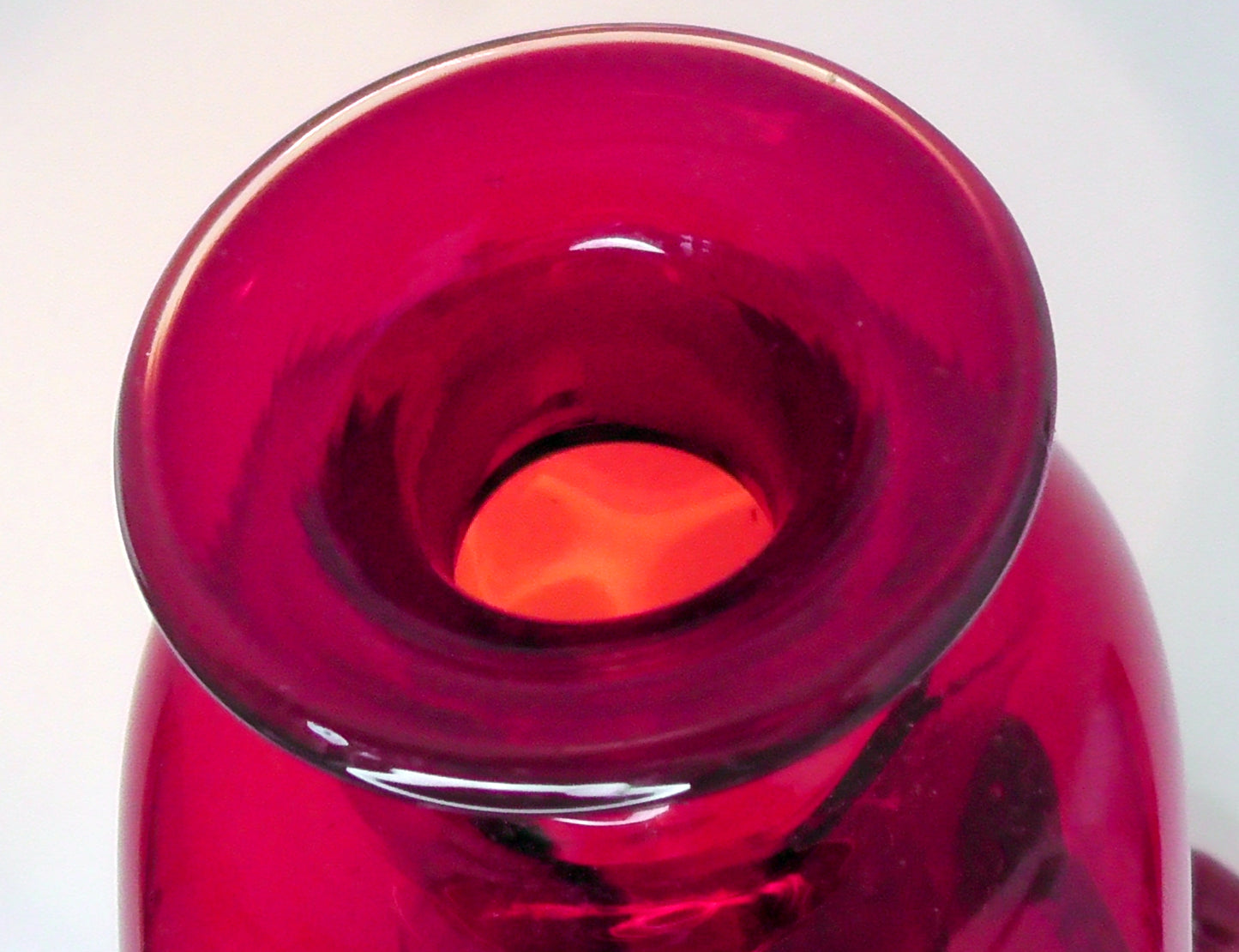Mid Century Rare Red Kastruop Holmgaard Kluk Kluk Decanter