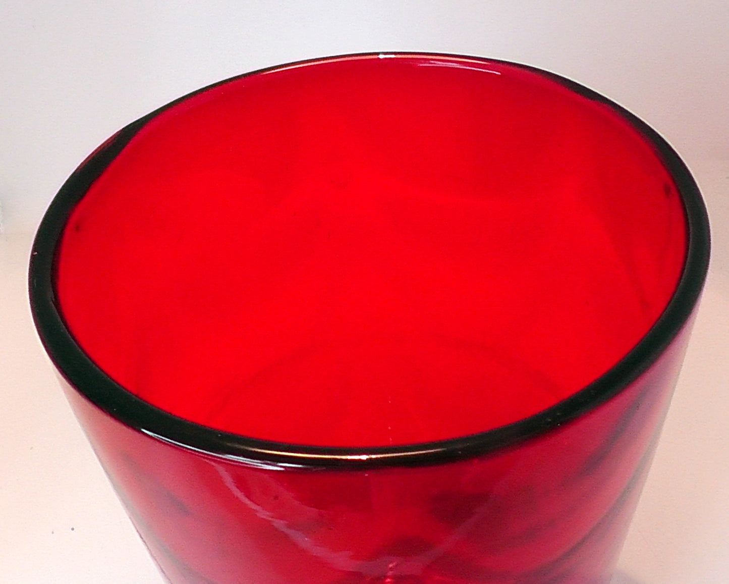 Whitefriars Vase #8473 Wave Ribbed - Ruby - 8 Inches /20cm Tall