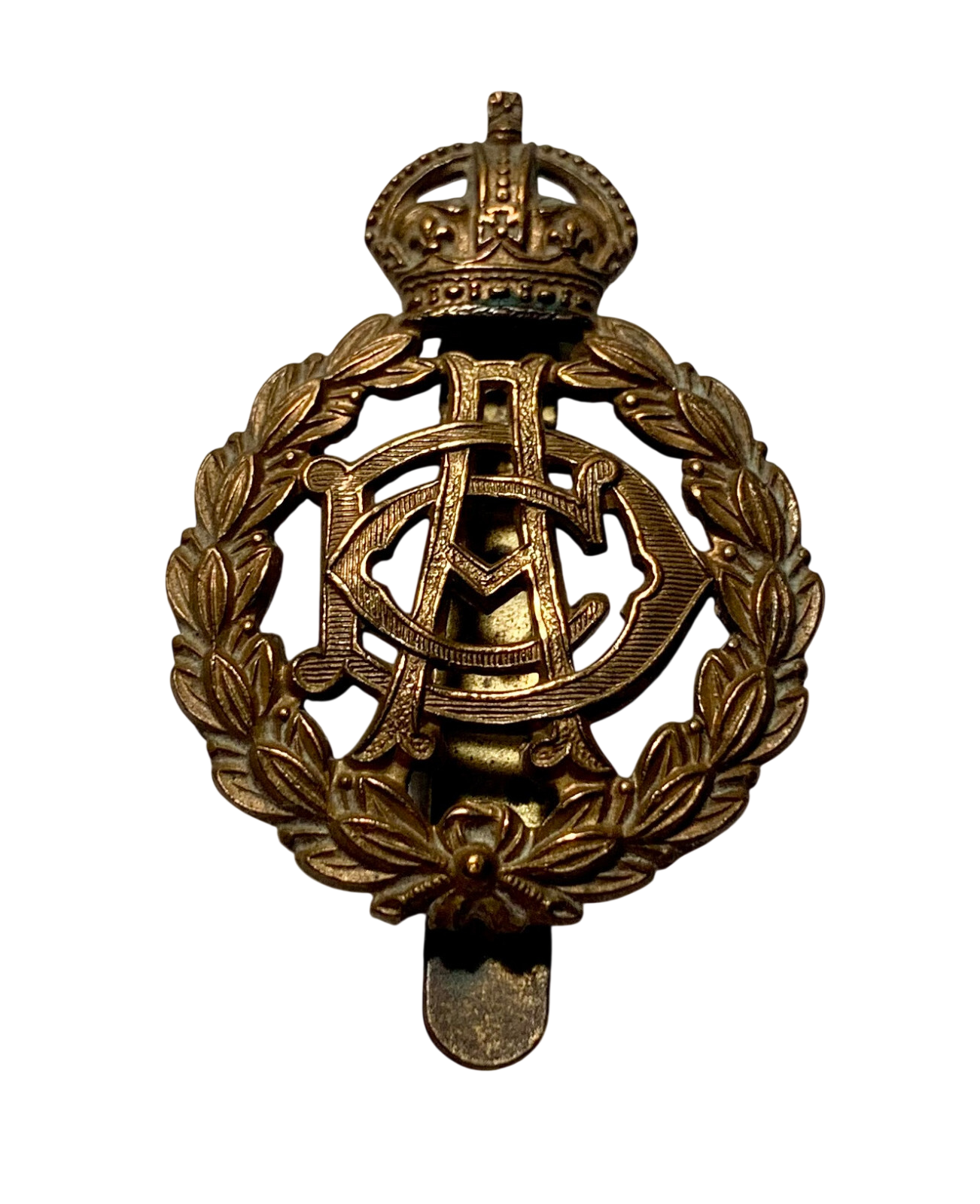 1st pattern British Army Dental Corps (ADC) Brass Cap Badge - Pre 1948.