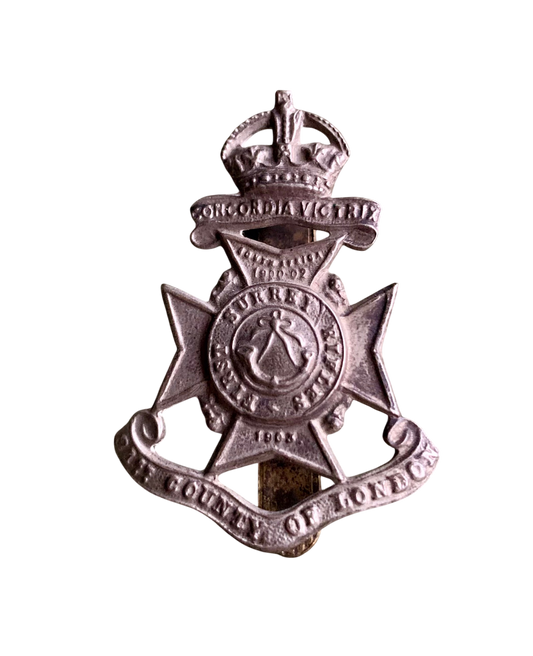 WWI 21st (County of London) Battalion, London Regiment (First Surrey Rifles) Cap Badge