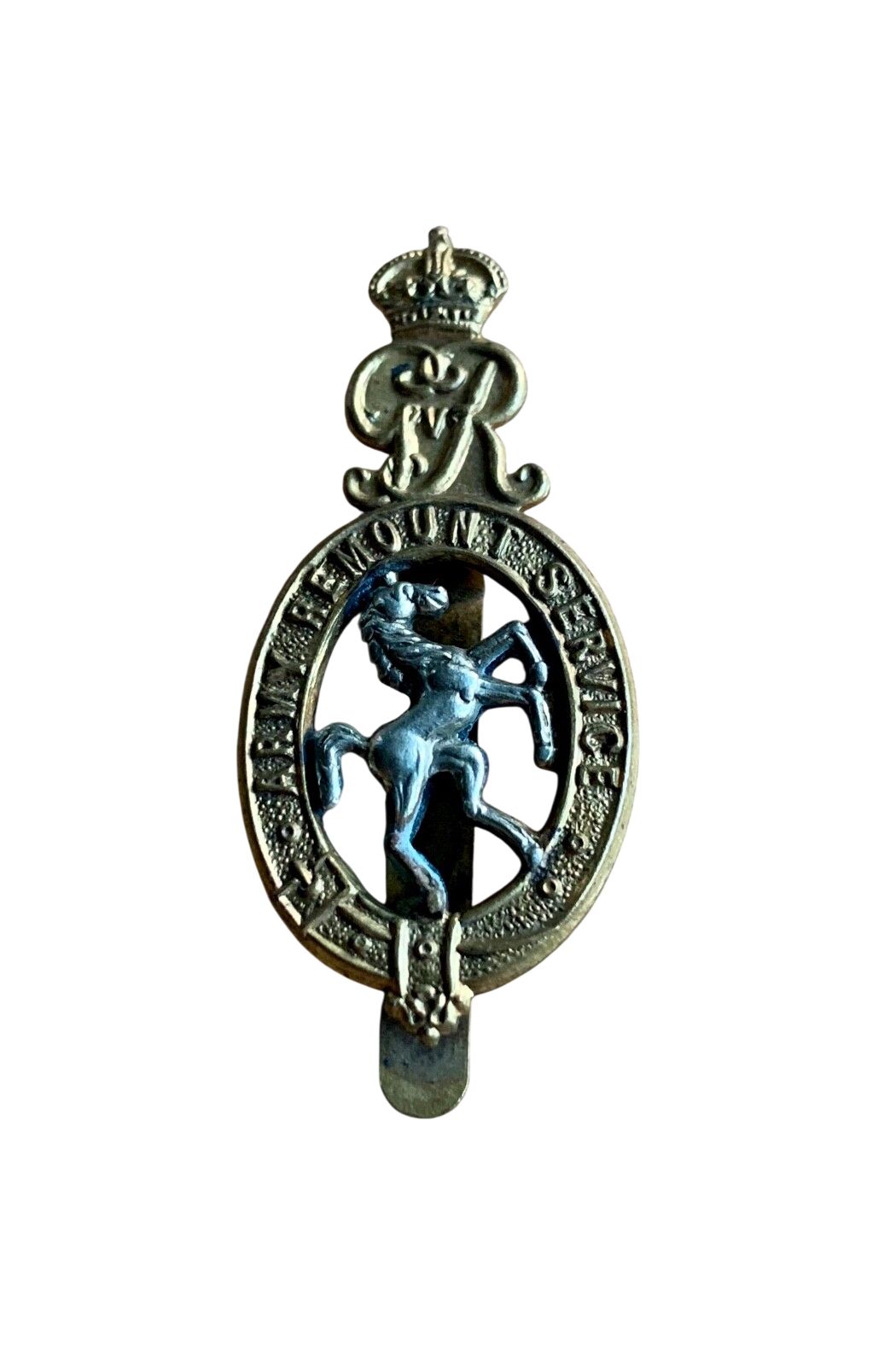 WWI era George V Army Remount Service Cap Badge