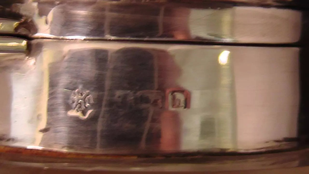 Large Silver Topped Cut Glass Scent Bottle dates 1907 William Hutton & Sons