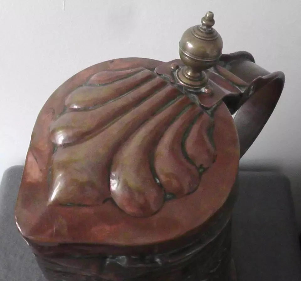 Rare Late 1600s/Mid 1700's Rare Bohemian Copper Master Stein - Very Large