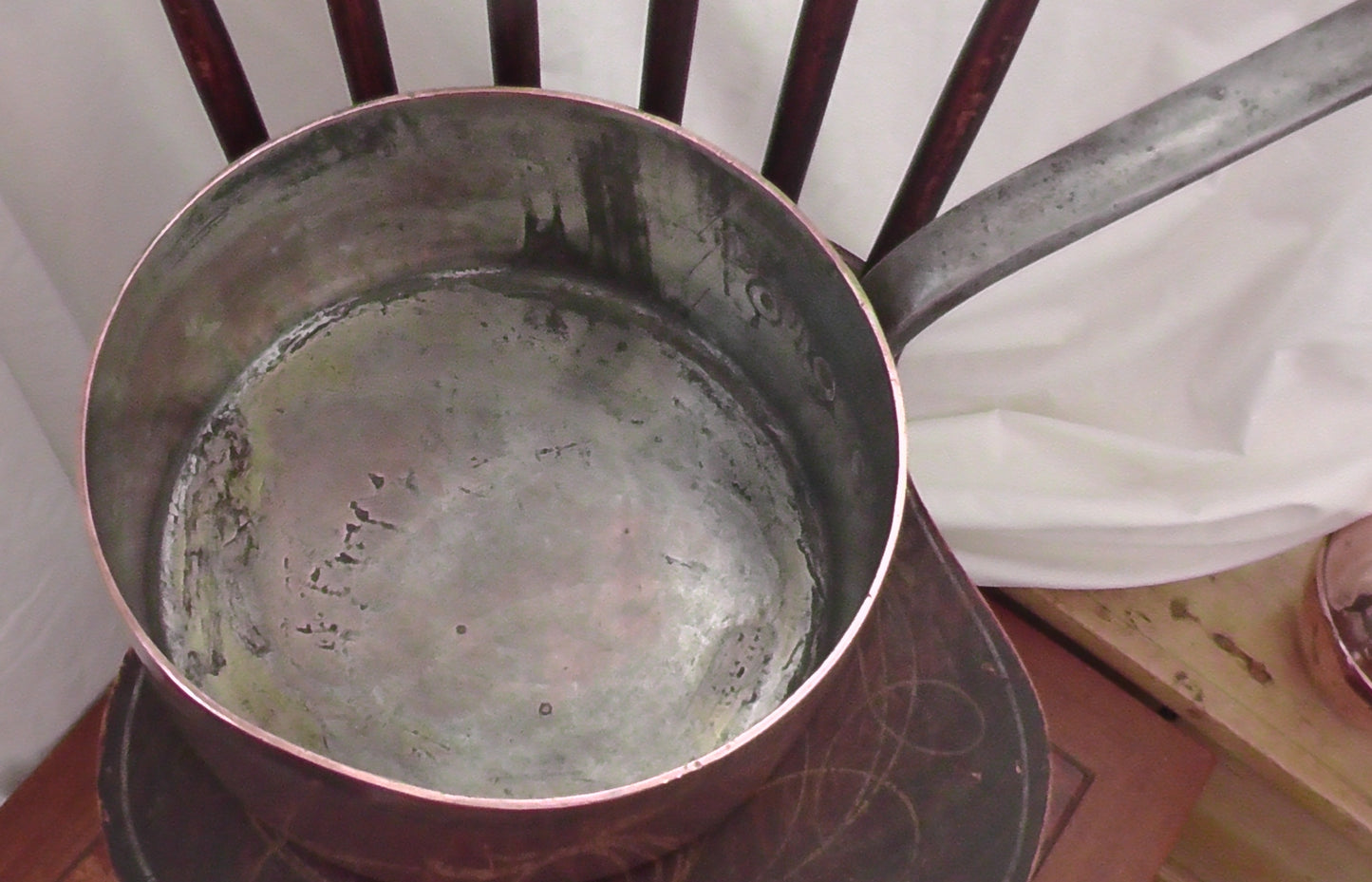 Fantastic Antique Large Copper Saucepan and Lid by Adams & Sons