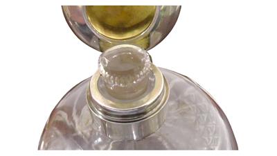 Large Silver Topped Cut Glass Scent Bottle dates 1915 William Neale & Sons