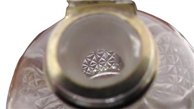 Large Silver Topped Cut Glass Scent Bottle dates 1915 William Neale & Sons