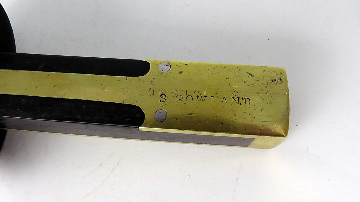 Antique Ebony & Brass Carpenter's Scribe by John Wilson of Sheffield