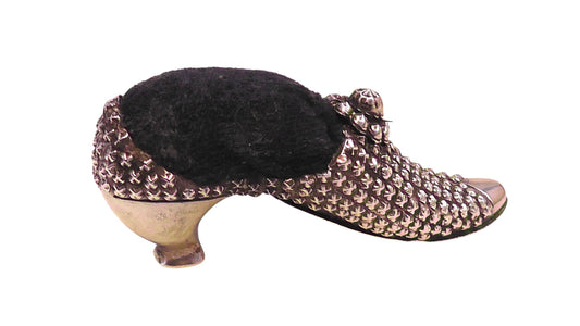 Antique Solid Silver Shoe Pin Cushion by Adie & Lovekin dates 1902