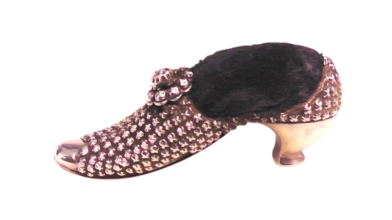 Antique Solid Silver Shoe Pin Cushion by Adie & Lovekin dates 1902
